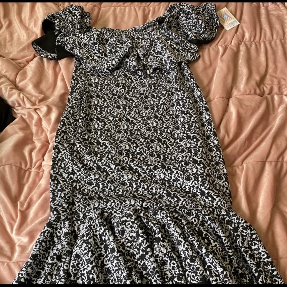 Lularoe Black and White Cici dress!